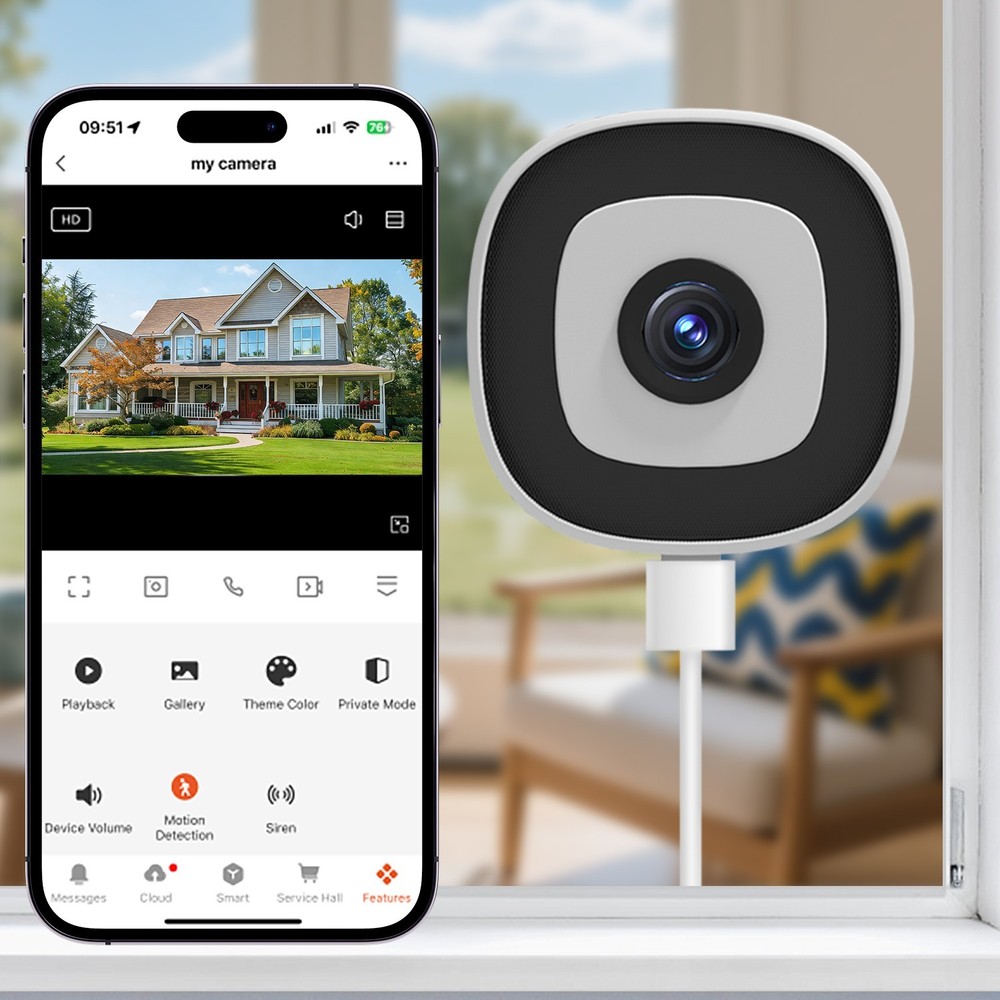 CAMOON 2K 4MP Window Camera WIFI Wireless Security Camera Color Night Vision
