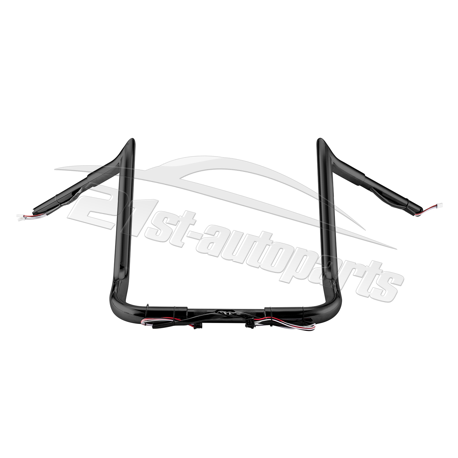 Gloss Black 14" Pre-Wired Meathook Handlebars For Harley Electra Glide 2014-2023