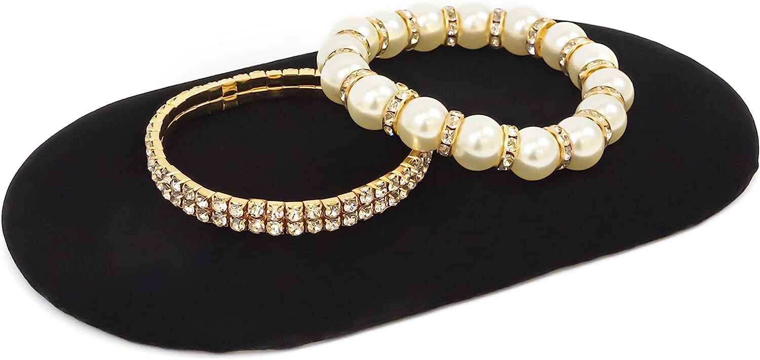 7''x 11'' Small Oval Jewelry Black Velvet Padded Pad Display Insert Tray Jeweler