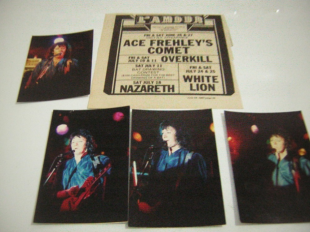 ACE FREHLEY PROMO AD 1987 W/UNPUBLISHED PHOTOS 1987 VINTAGE KISS LOT OF 5