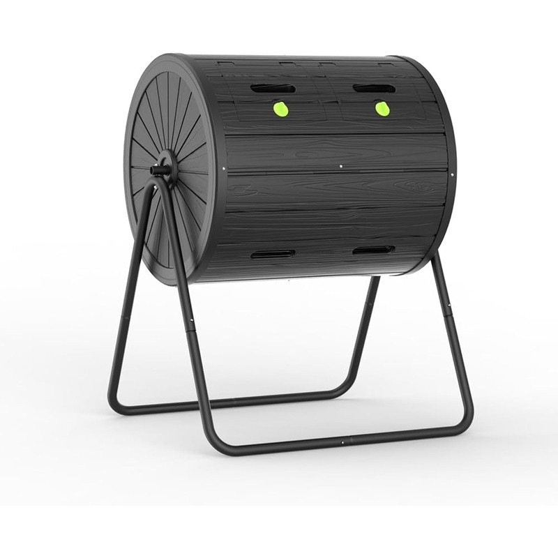 Dual Chamber Composter Efficient Batch Composting Easy Assembly Eco-Friendly New