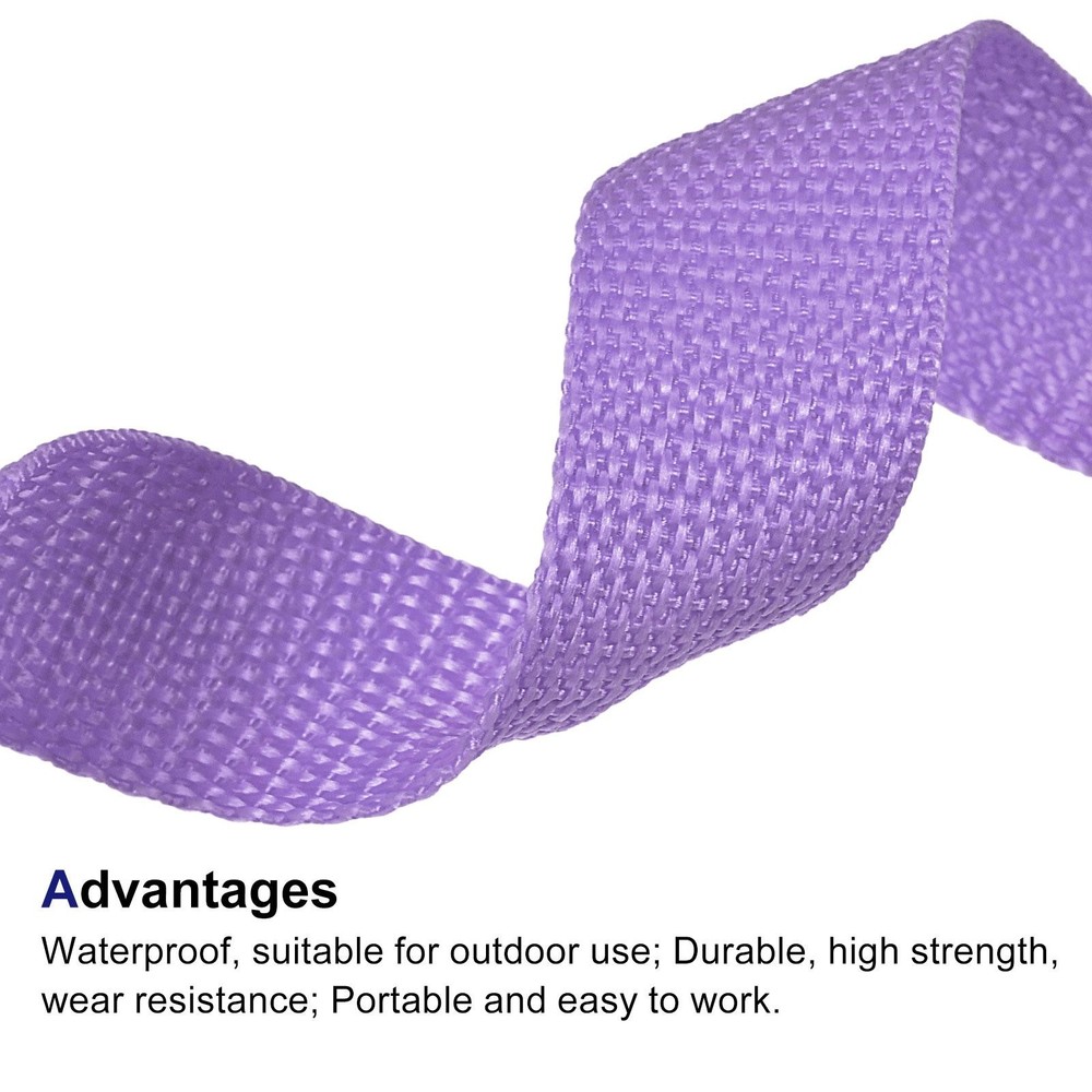 Lightweight Polypropylene Webbing Strap 1" 10 Yards Violet Strapping