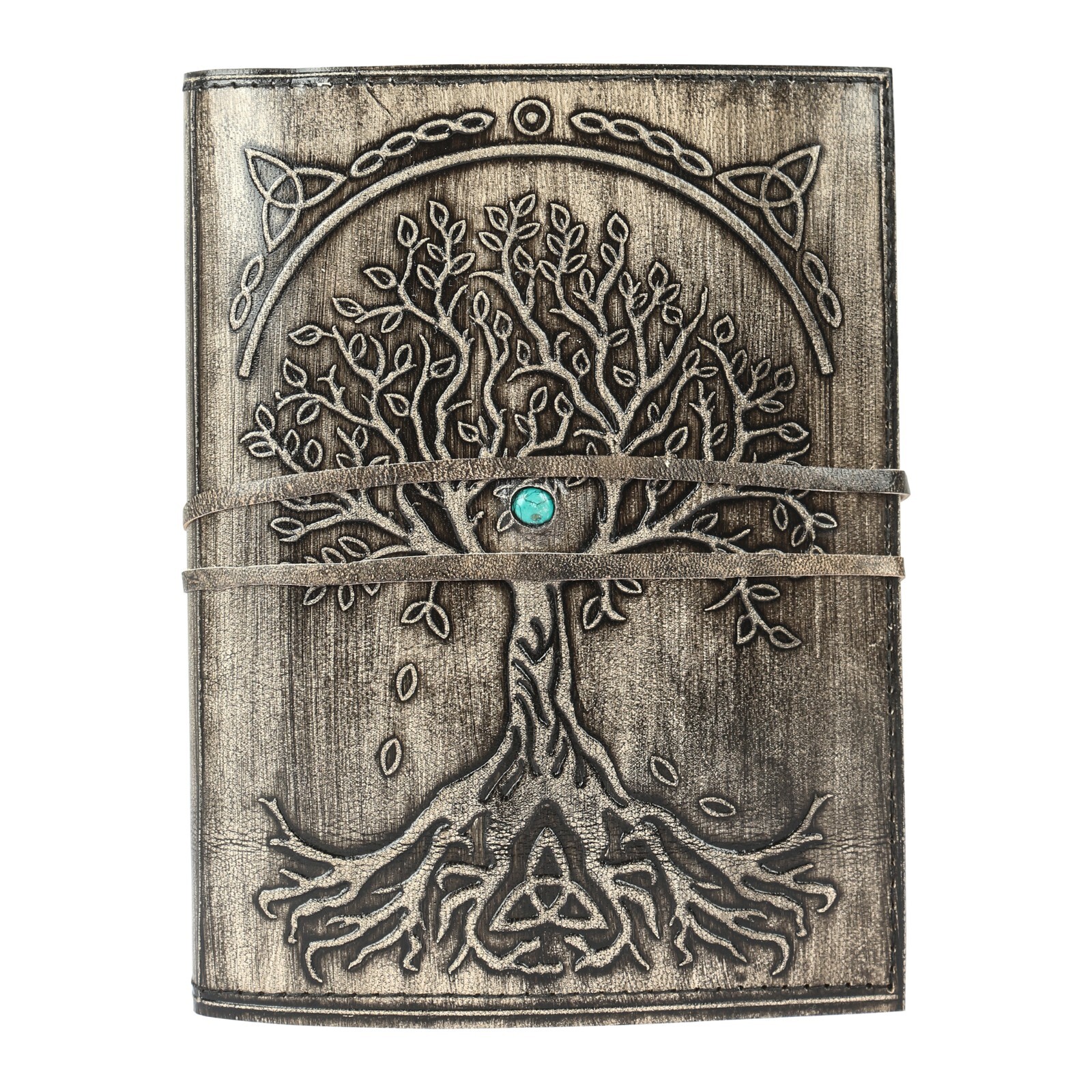 Leather Journal Refillable Lined Paper Tree of Life Handmade writing Notebook
