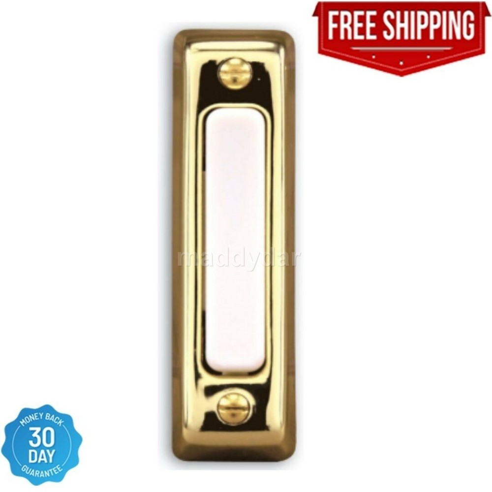 HEATHCO SL-711-02 PB Wired Push Button, Front Doorbell Button chime Multi Usage