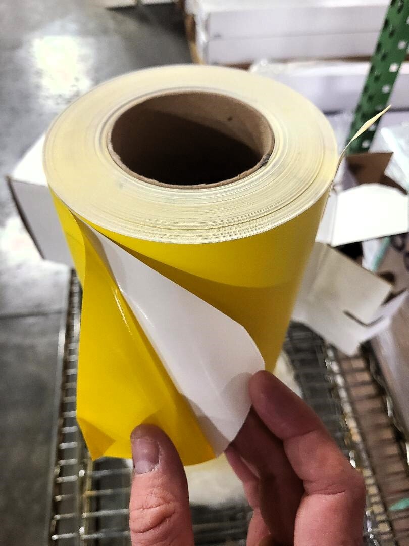 3.4 mil Paint Spray Mask Stencil Vehicle Auto Vinyl Self-Adhesive Yellow & White