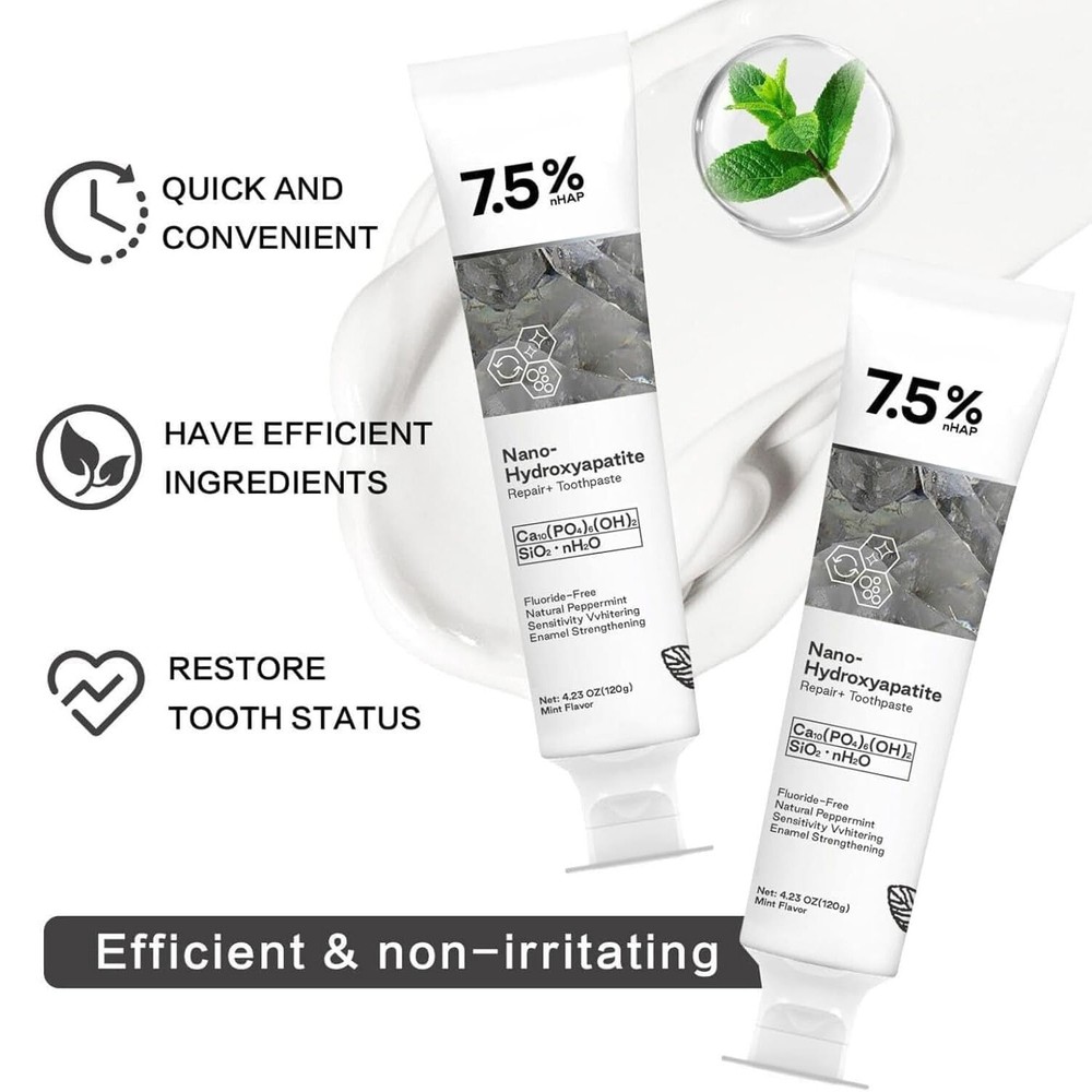 7.5% Hydroxyapatite Toothpaste Remove Yellow Tooth Stains For Sensitive Teeth~👍