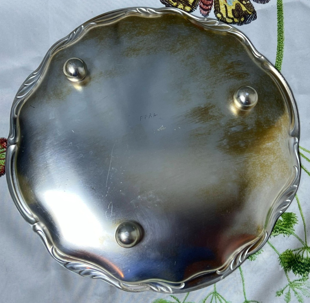 WMF IKORA Germany Silver Plated 12" Serving Dish Tray Platter Ruffled Edge FFRA