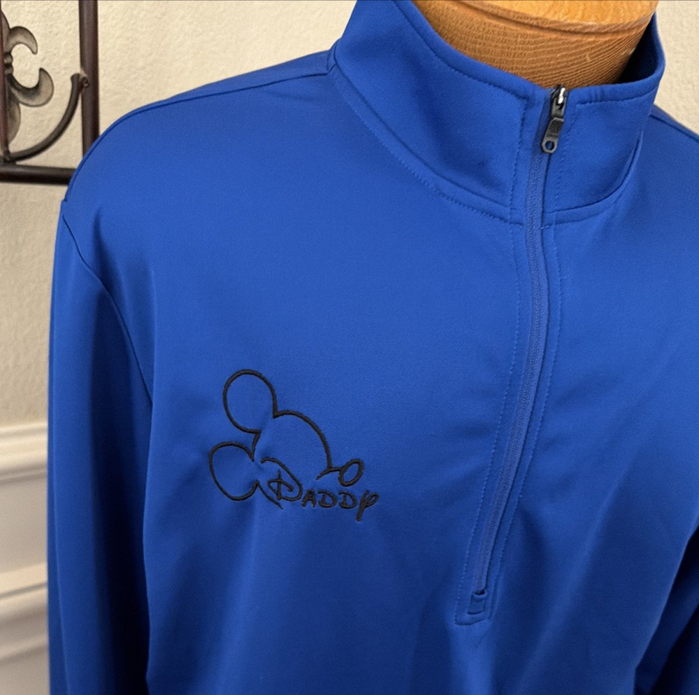 Men's Adidas Disney Mickey Mouse Daddy 1/2 Zip Pullover Size Large