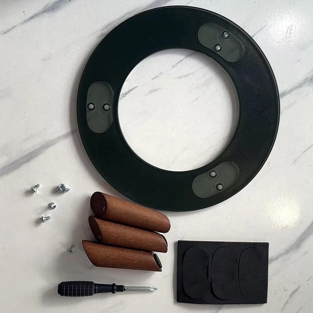 Solid Wood Base Thickened Nonslip Solid Wood Desktop Shock-Absorbing Audio4537