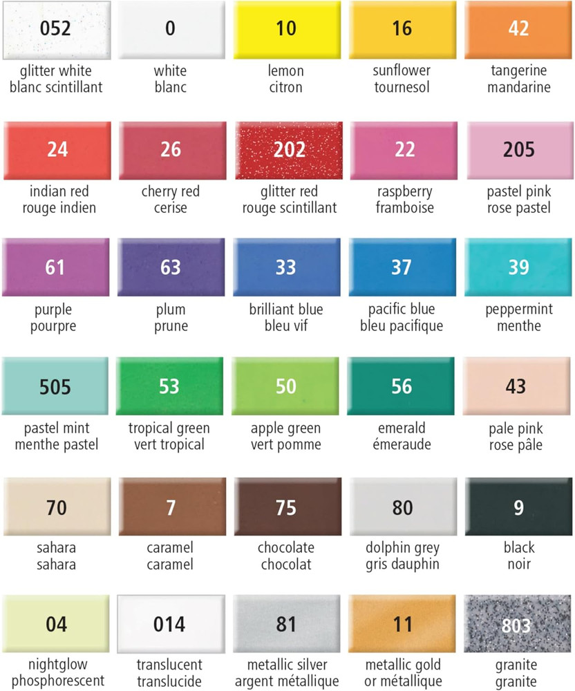 FIMO Soft Oven-Bake Polymer Clay - Assorted Colors Sampler: 30 X 25G Half Blocks