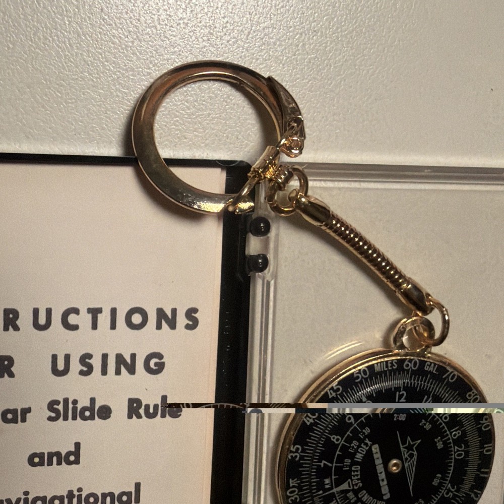 Lockheed Aircraft Ground Speed Indicator Keychain Calculator Original Packaging