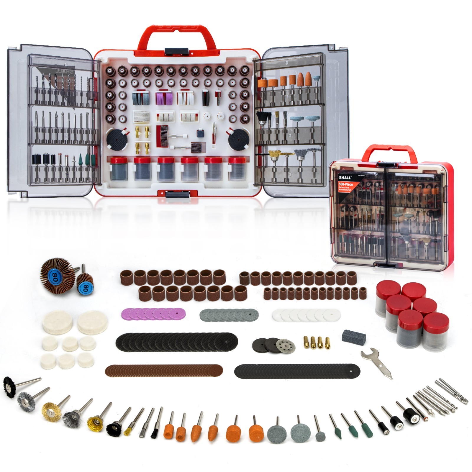 SHALL 508pc Rotary Tool Accessories Kit Multifunctional Set,Perfect for Cutting