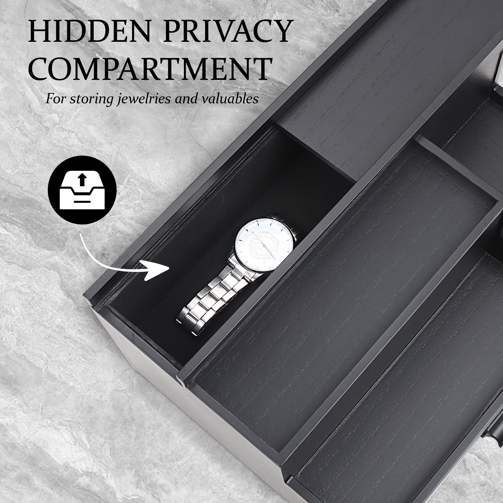 Cologne Organizer for Men 3 Tier Perfume Display Stand Cologne Shelf w/ Drawer