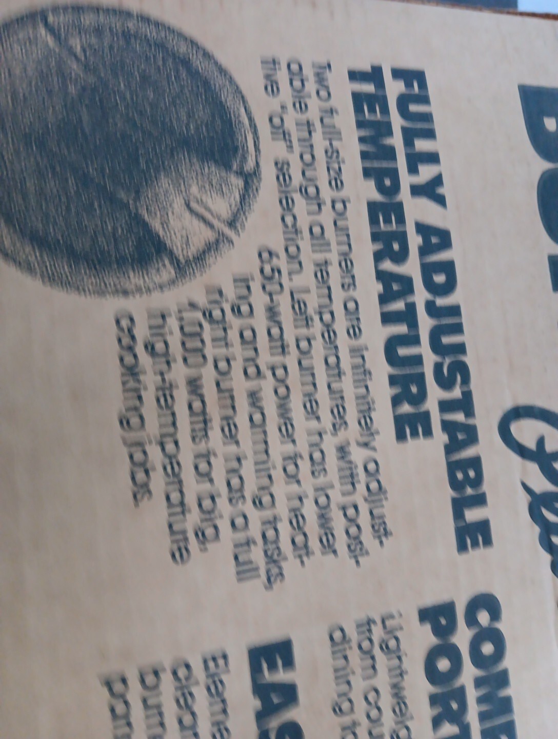 Vtg Buffet Range Plus Munsey Model 702 U.S.A Sealed Box 2 Burner N.O.S Retro Kit