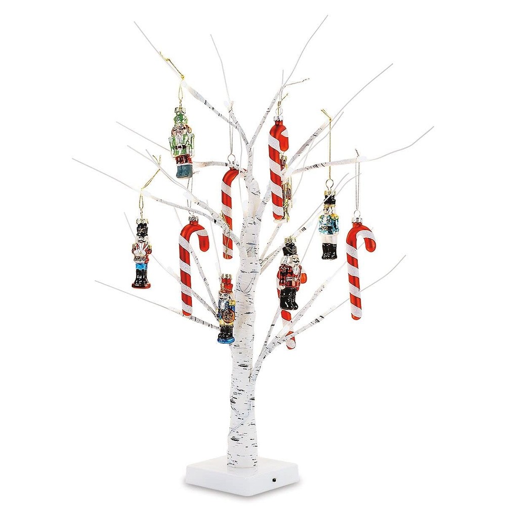 White Birch Light-Up Easter Tree - 15" Tabletop LED Twig Holiday Tree, Lights...