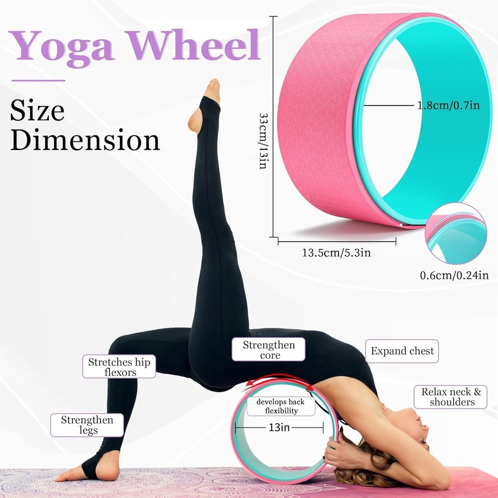 Multi-functional yoga wheel set, including soft foam roller