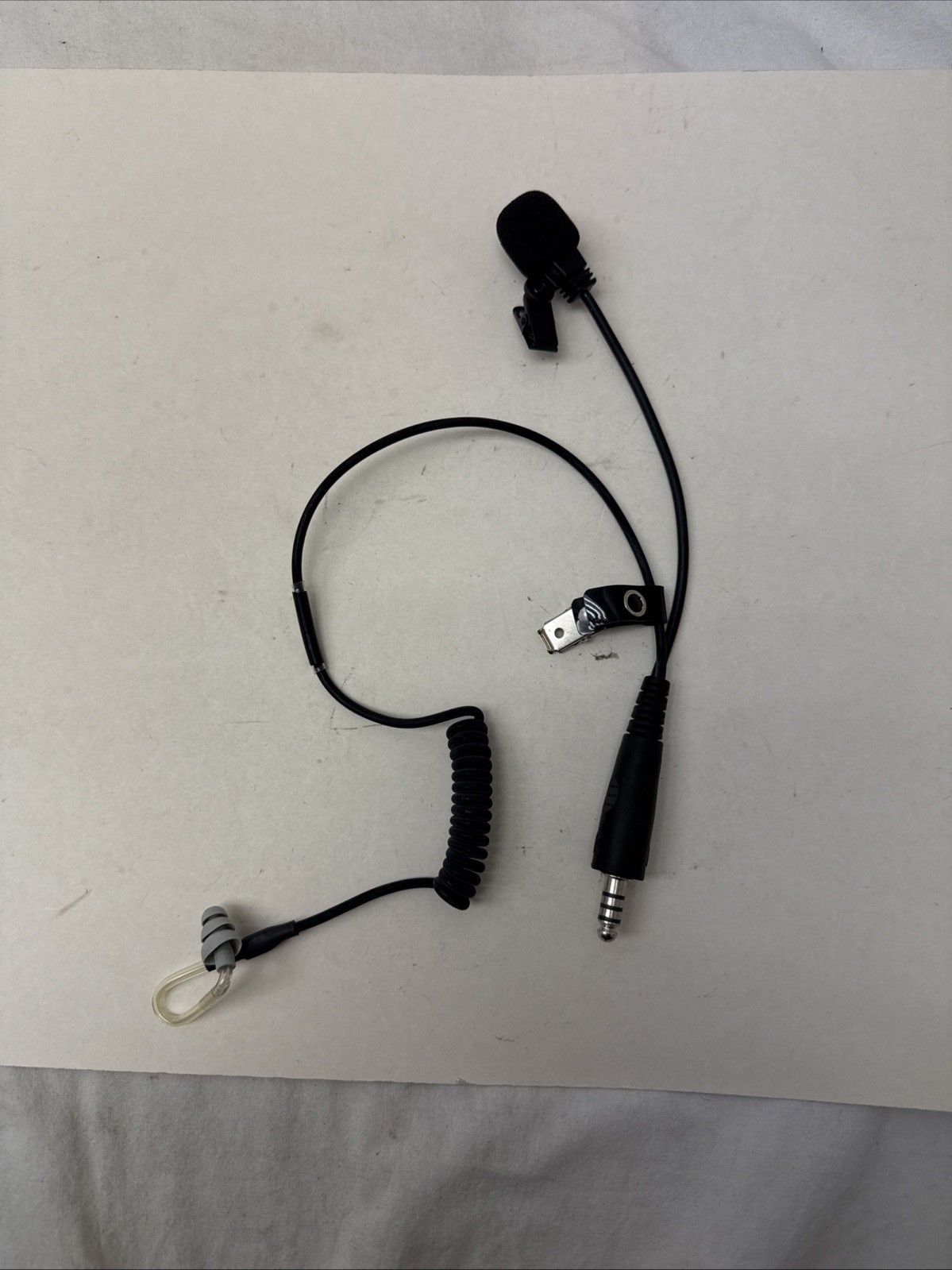 TCI Tactical Command Industries Earbud & Mic Lapel Headset TP120