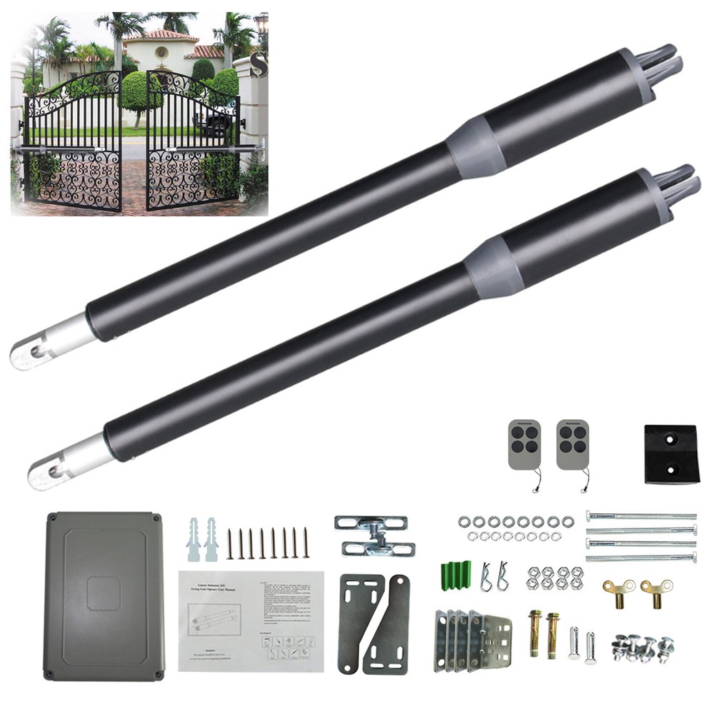 Opener Dual Swing Gate Opener Security System Automatic Gate W/ Remote Control