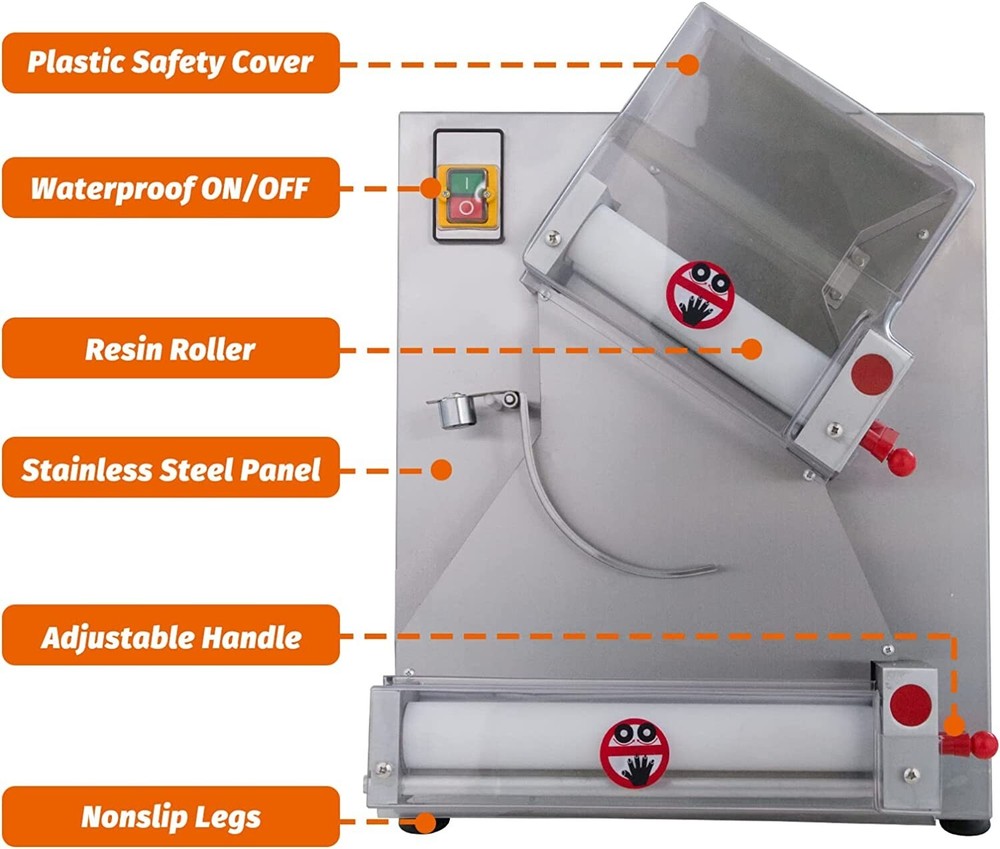 Clivia Electric Dough Sheeter Machine 12" Pizza Press Roller Bread Pasta Maker