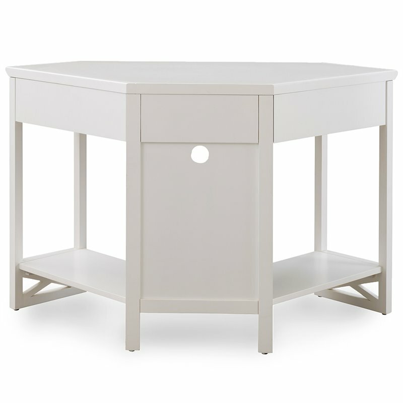 Leick Corner Computer Desk in White