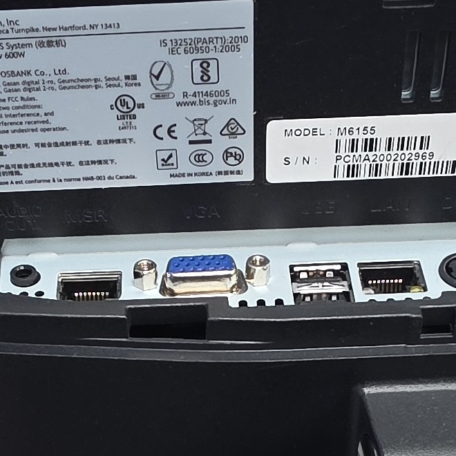 PAR EverServ 600W POS System Model M6155 CS2207 Rev. D Windows 10 IoT Ghost 2.0