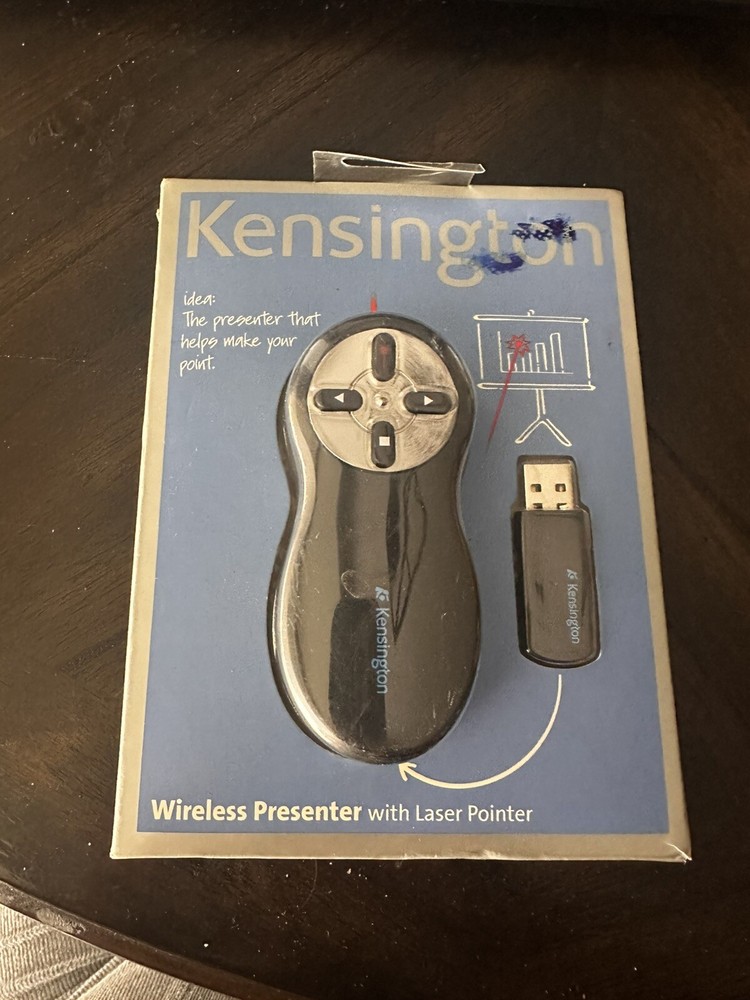 Kensington Wireless Presenter With Laser Pointer New
