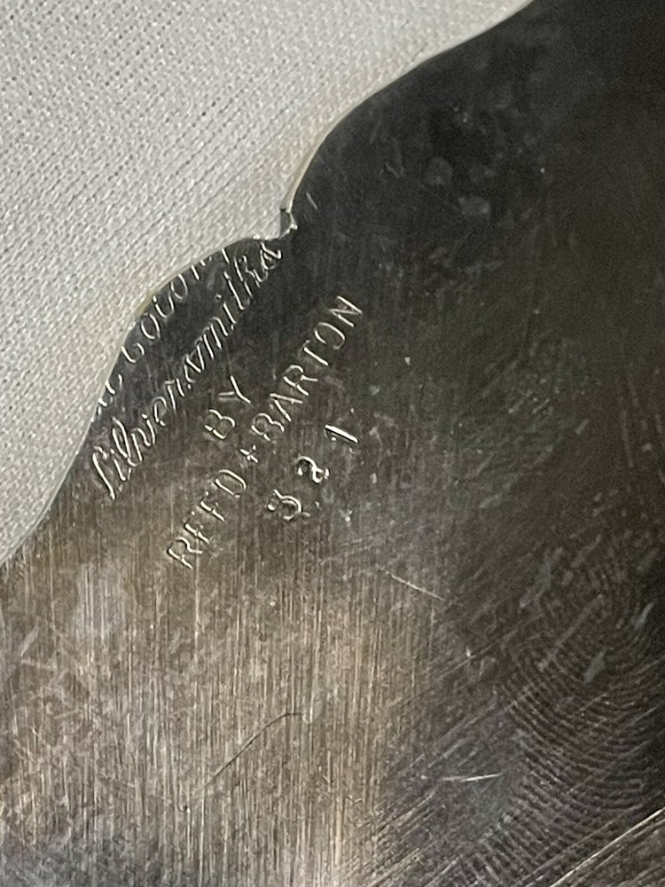 REED & BARTON OLD COLONY SILVERSMITHS SILVERPLATE FOOTED TRAY 13 1/4"