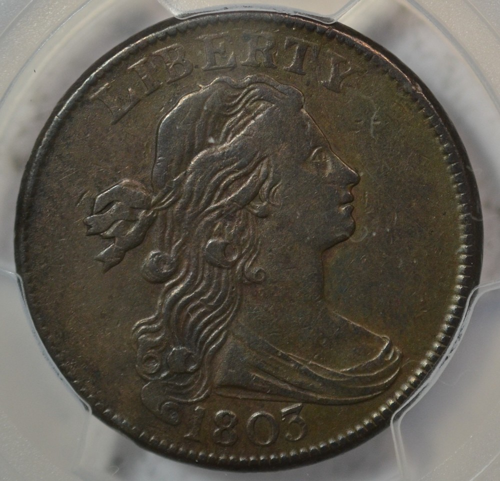1803 Draped Bust large cent, PCGS XF40