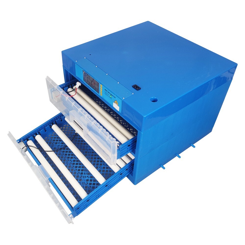 110V Chick Drawer Incubator 128 Eggs Adjustable Egg Tray T&H Dual Display