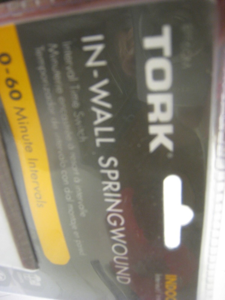 Tork In-Wall Springwound Interval Timer Switch RFF60M Indoor Metal Faceplate