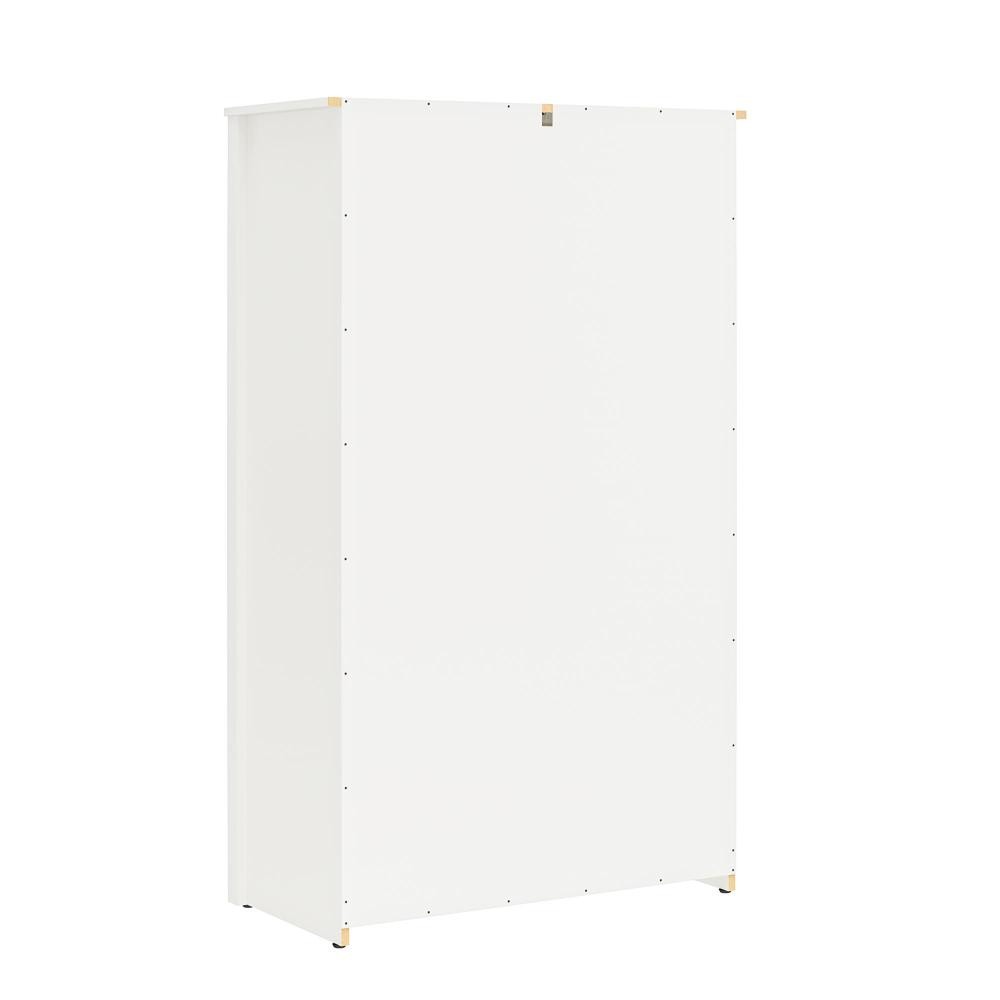 Modern Curio Cabinet w/ Glass Doors & 2 Adjustable Shelves