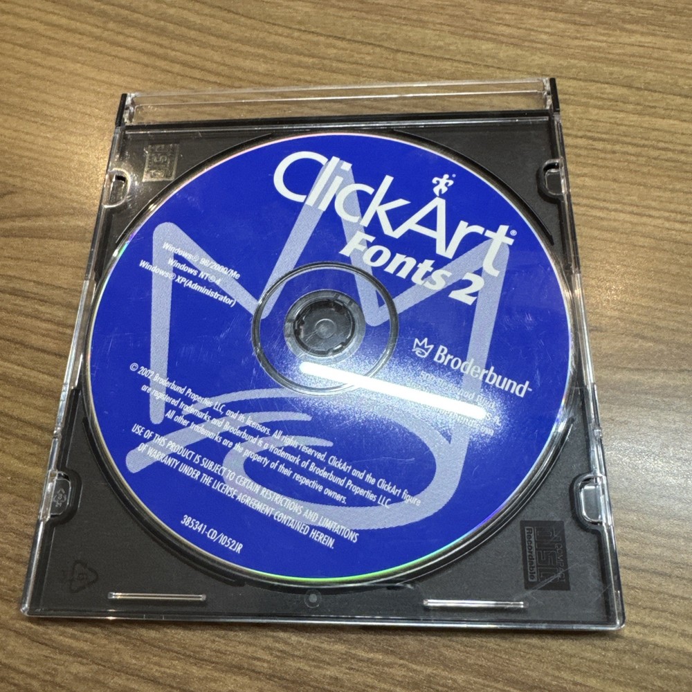 ClickArt Fonts 2 - Broderbund - CD only