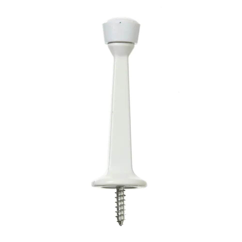2-Pack Everbilt Solid White Screw-In Wall Mount Door Stop Doorstop Bumper 28577