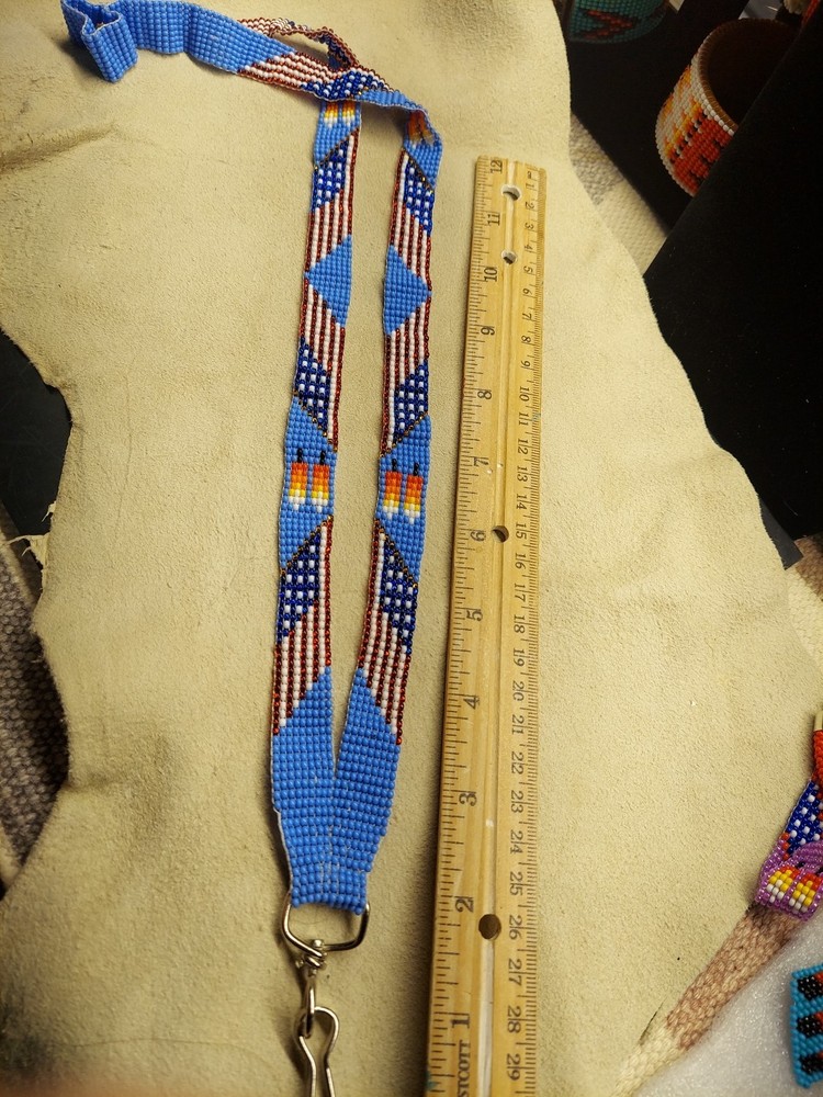 Native Loomed Lanyard American Flag