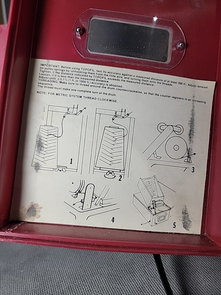 Topofil Chaix Hip-Chain String Distance Measurer Untested