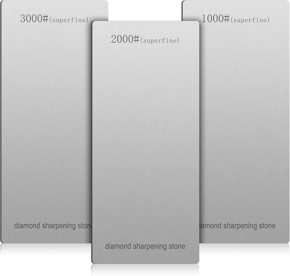 3 Pieces Diamond Sharpening Stone Diamond Knife Sharpener Plates