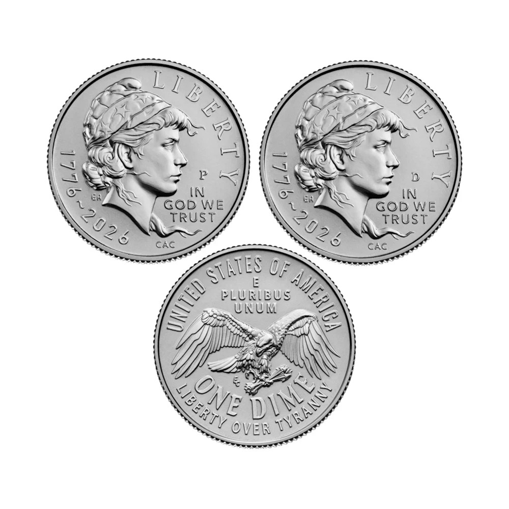 2026 P & D Emerging Liberty Dimes FREE SHIP NOW IN HAND 2 Coin SemiQ Set In Flip