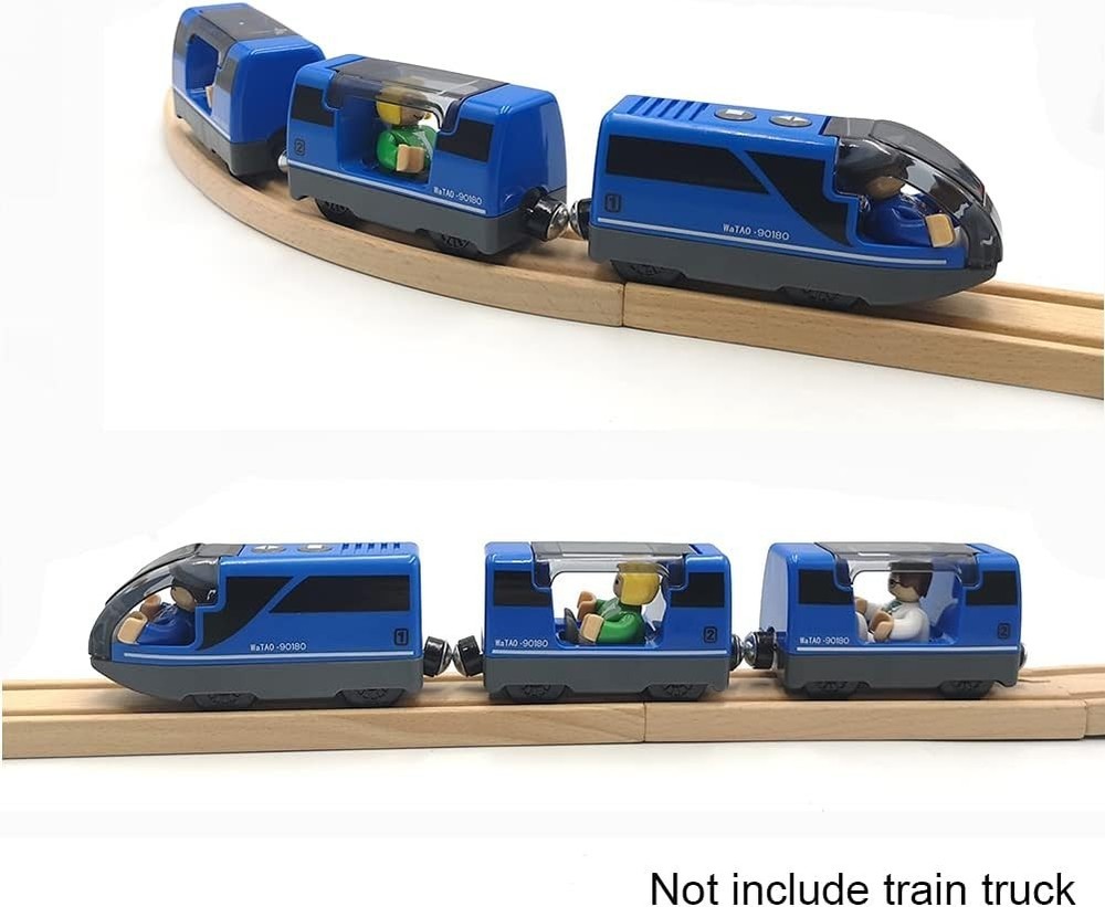 Lightweight Battery Engine Train Set with Figures - Compatible with Major Brands