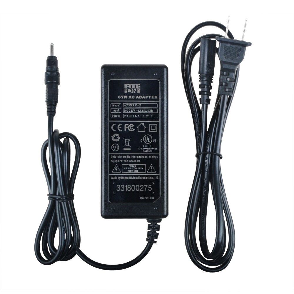 UL 6ft Laptop Charger for ACER 19V 3.42A 65W 3.0x1.1mm Power AC Adapter Battery