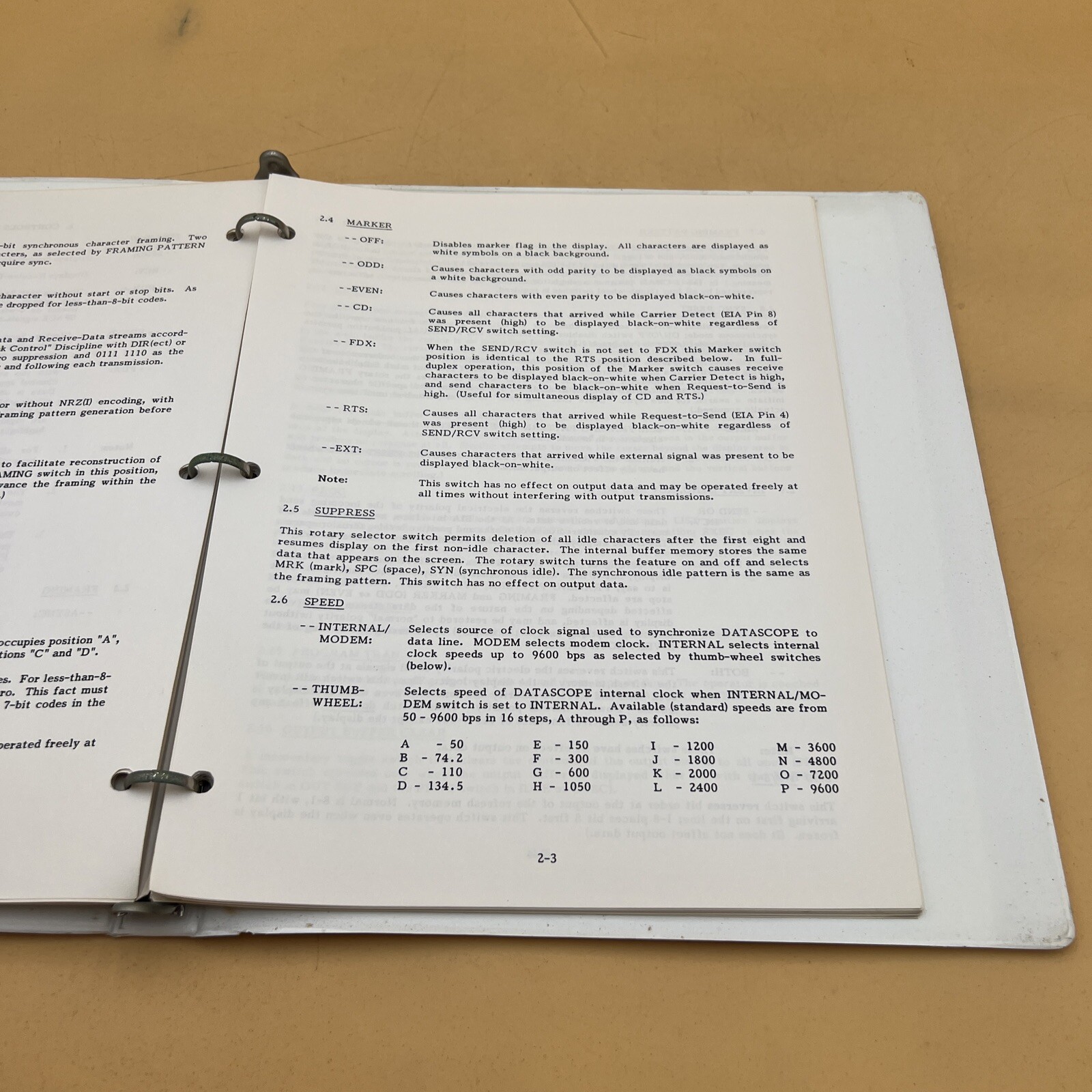 VINTAGE SPECTRON D-584 DATASCOPE OPERATOR'S INSTRUCTION MANUAL BOOK, ORIGINAL