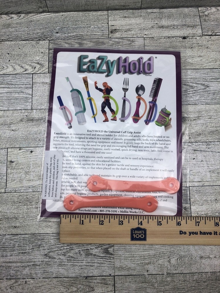 EazyHold Two Pack - Orange - 5" - Universal Cuff Handgrip Assist