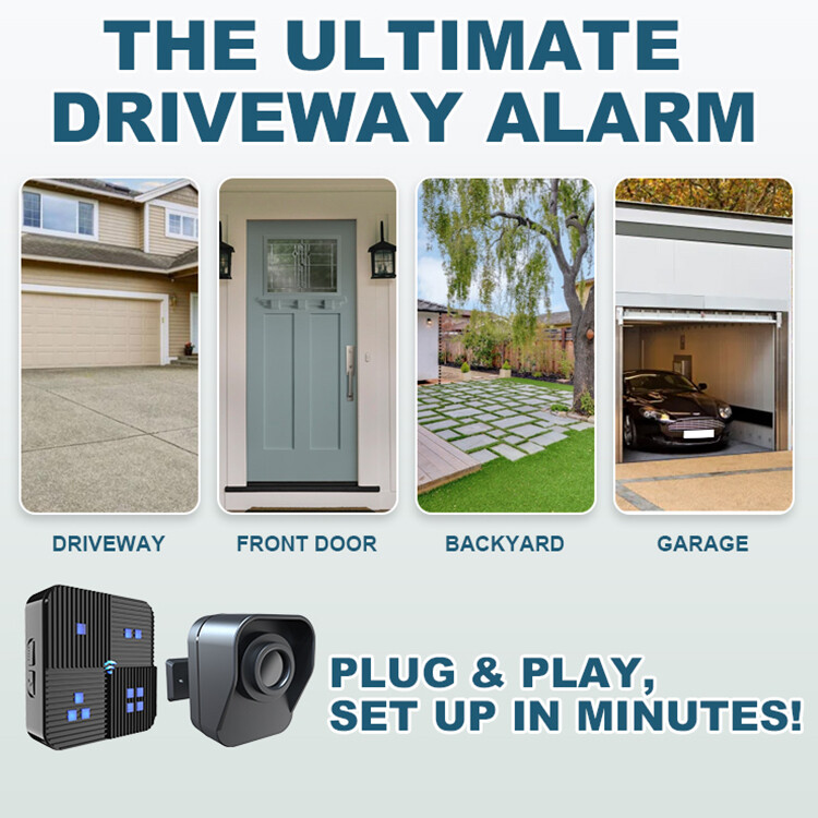 Wireless Driveway Alarm Outdoor Motion Sensor&Detector Security Alert System