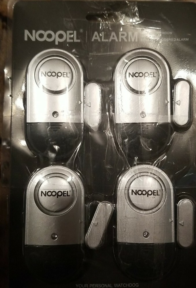 Door Window Alarm 4 Pack Noopel Security Wireless Sensor & HD Security Camera