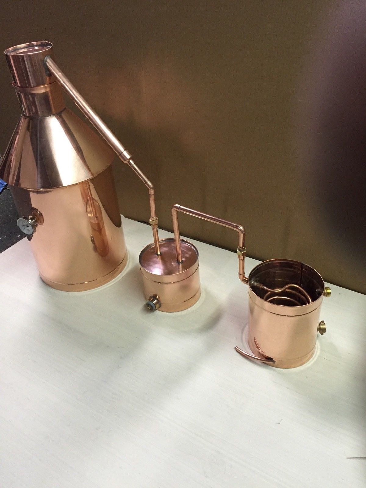 6 Gallon Copper Moonshine Still+Thumper+Worm-Heavy 20oz Copper Private Listing!