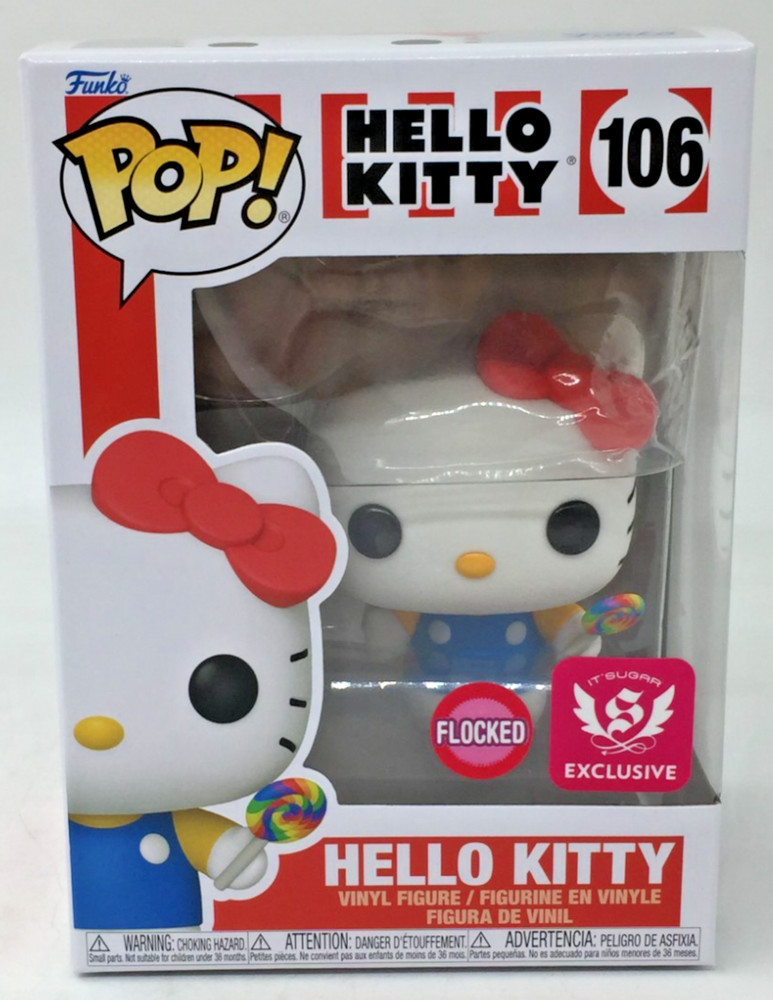 Funko Pop! Helo Kitty #106 Flocked its Sugar Exclusive With Pop Protector