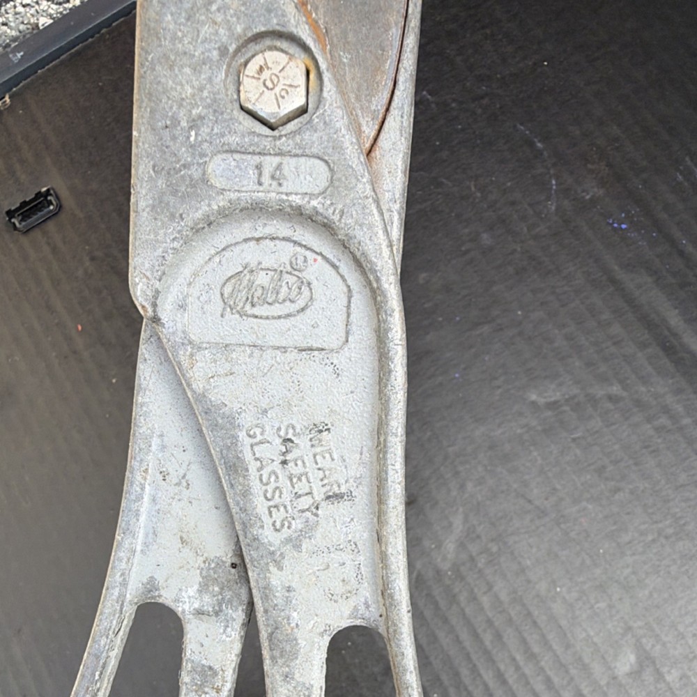 Metis Manual Sheet Metal Shears 14 Capacity Hand Tool