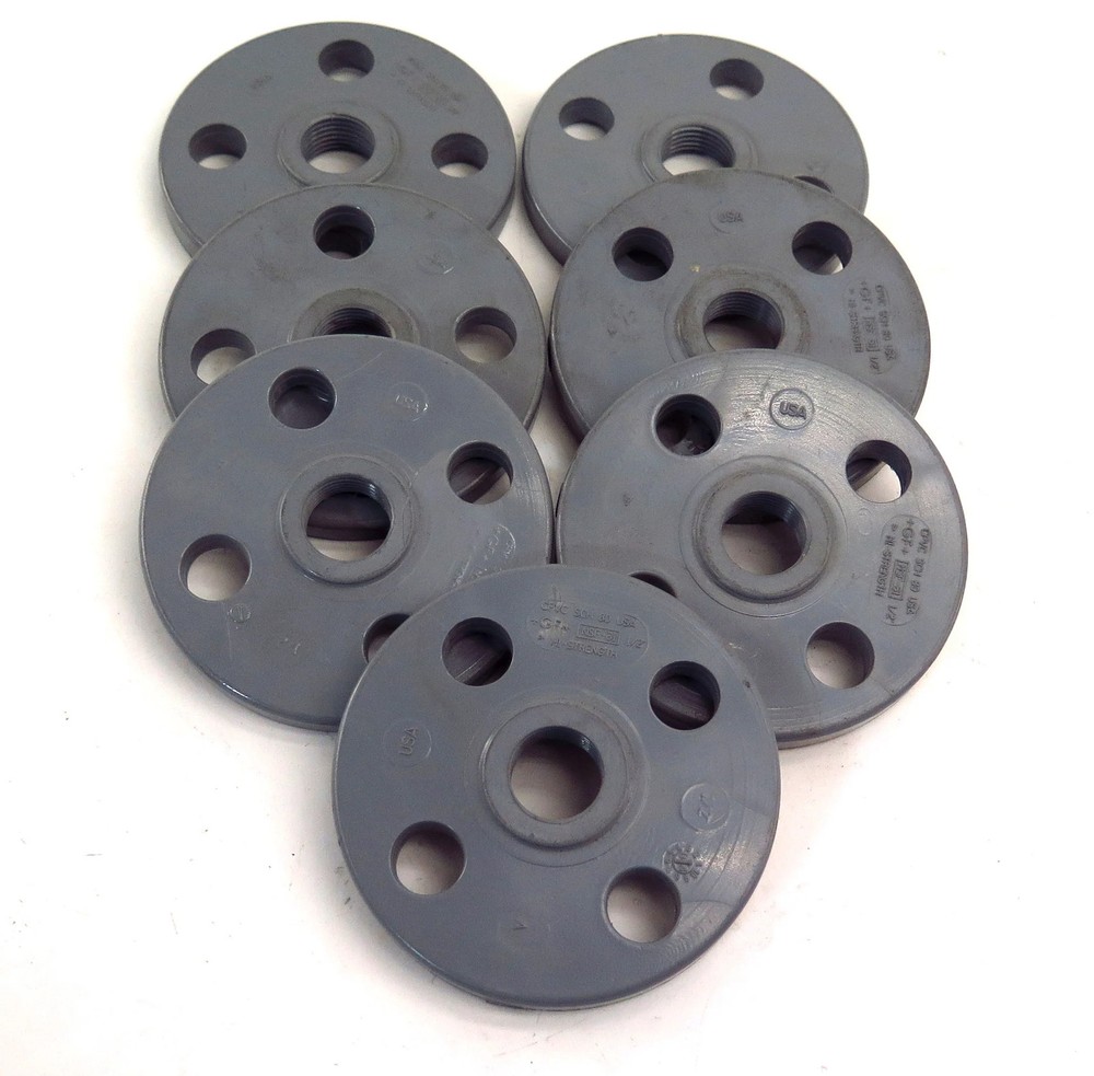 +GF+ Schedule SCH 80 Threaded Solid Flange 1/2" CPVC (7)