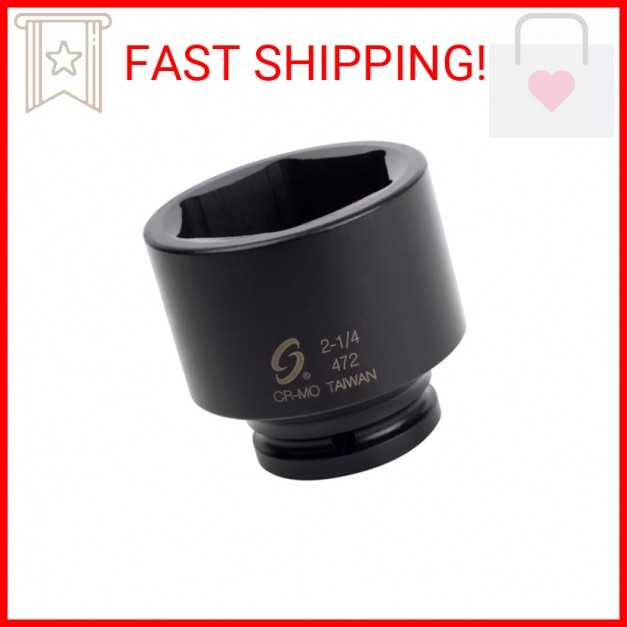 SUNEX TOOLS 472 3/4" Drive Standard 6 Point Impact Socket 2-1/4"