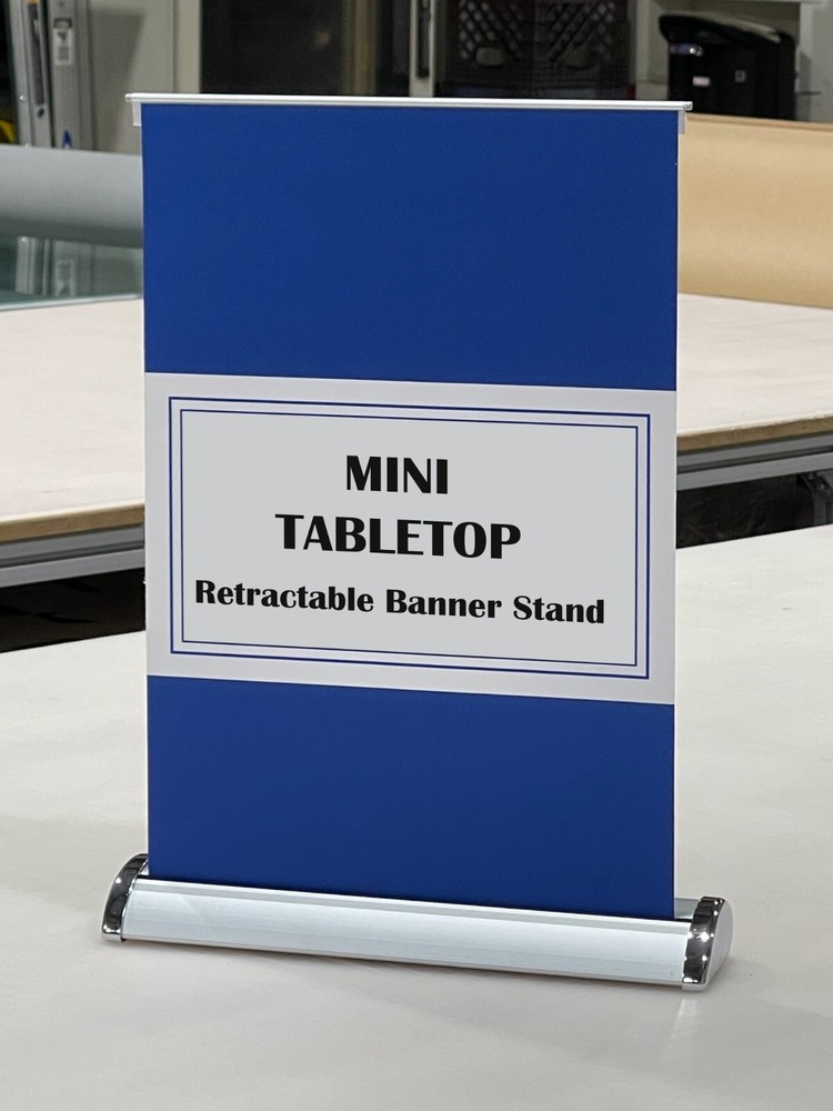 8 ½"x 11 ½"（A4） Mini Tabletop Retractable Banner Stand