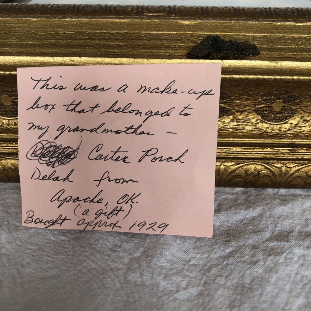 antique makeup box made 1929